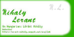 mihaly lerant business card