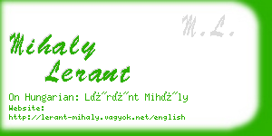 mihaly lerant business card